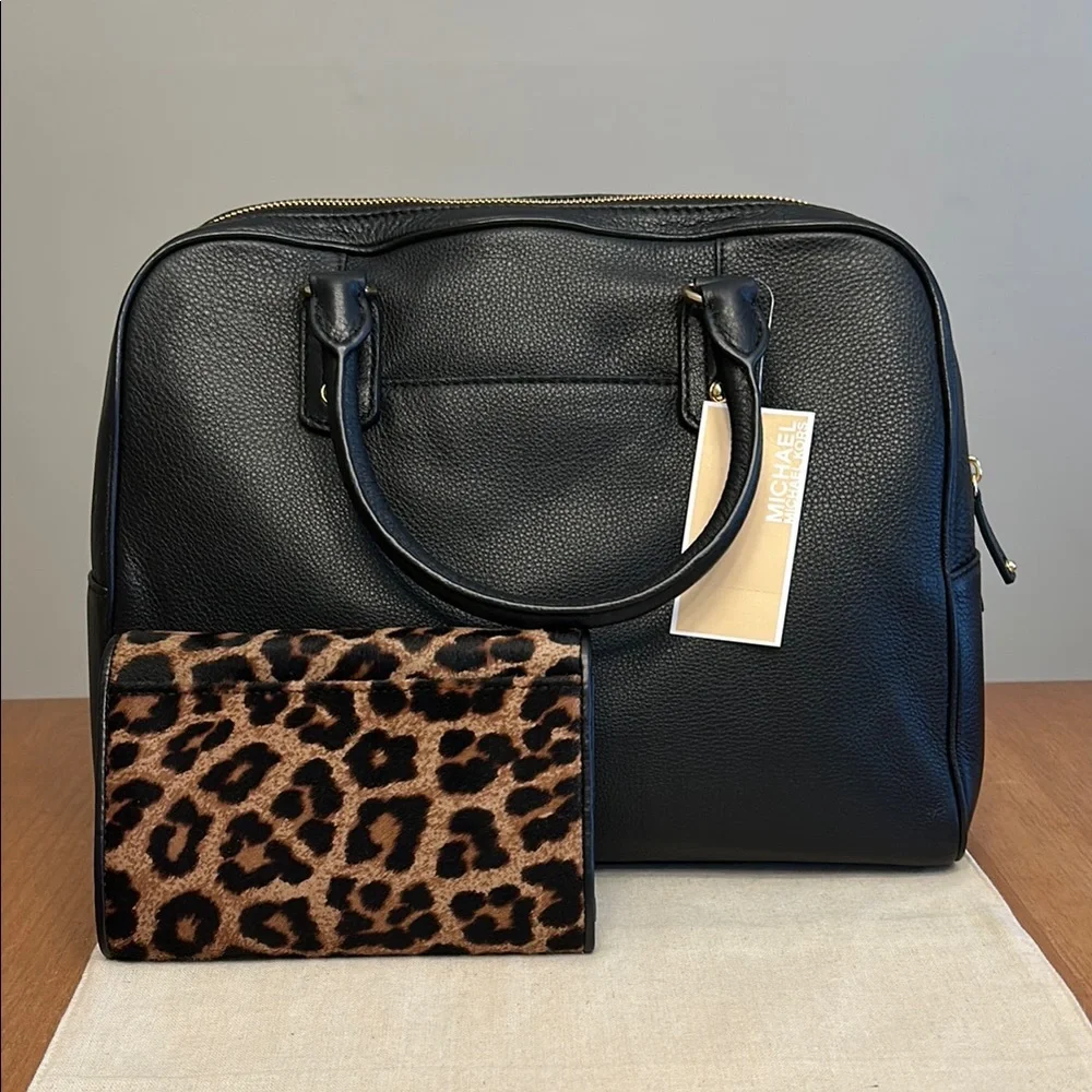 Michael Kors Leopard Print Bag and Wallet Set - Picture 2 of 16